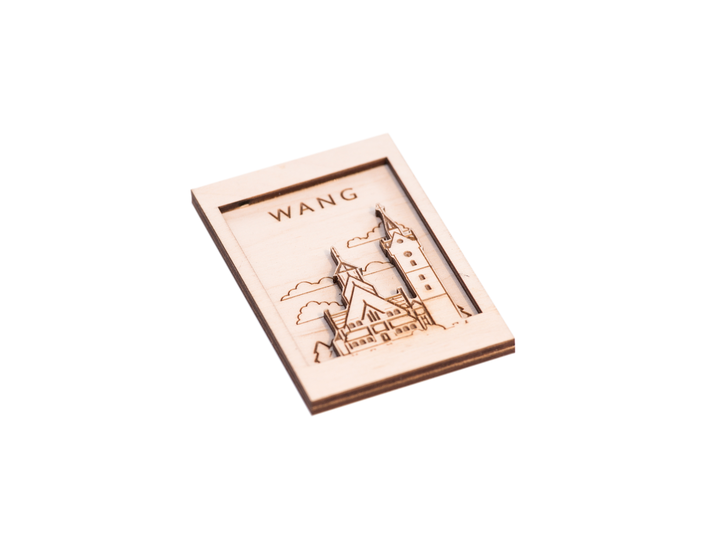 Magnes drewniany dwuwarstwowy - Świątynia Wang