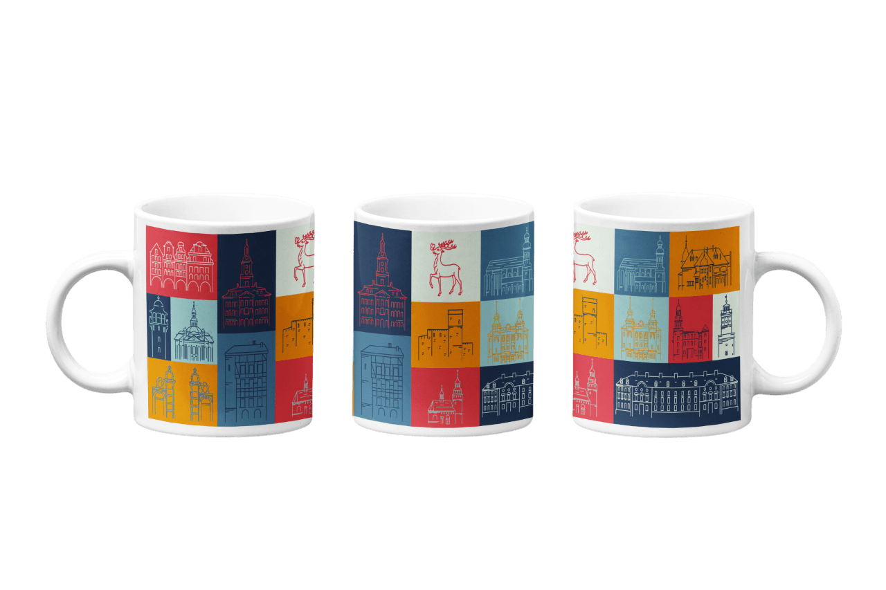 Kubek ceramiczny - Obiekty Jeleniej Góry