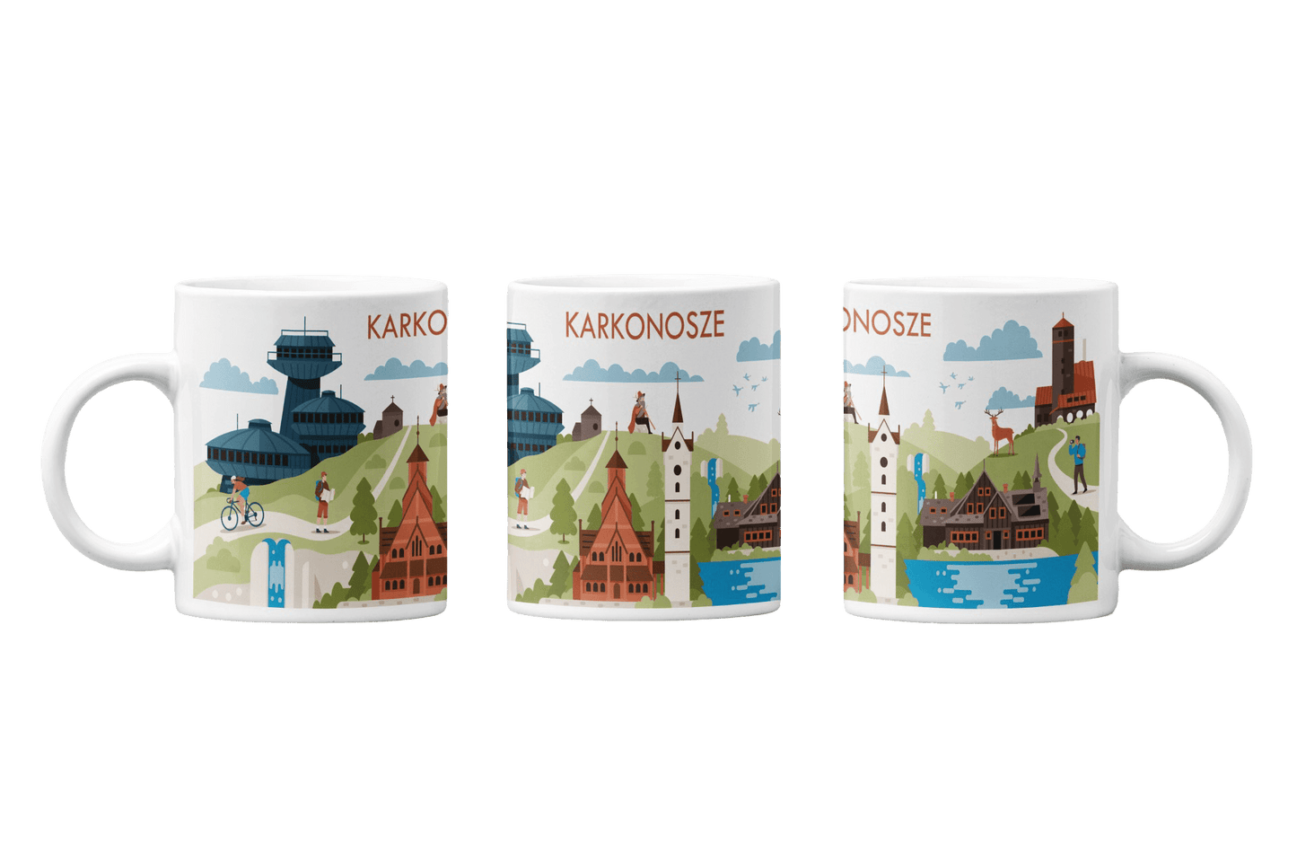 Eine Talmulde mit Denkmälern