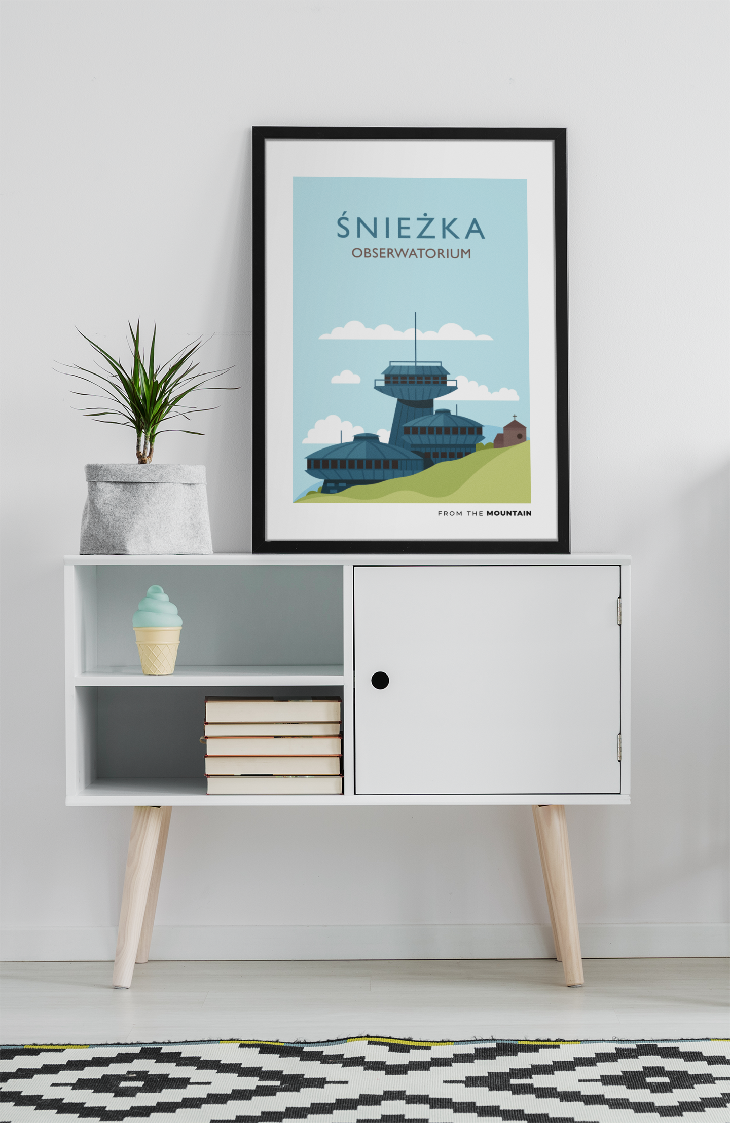Plakat ŚNIEŻKA - Obserwatorium GRAFIKA