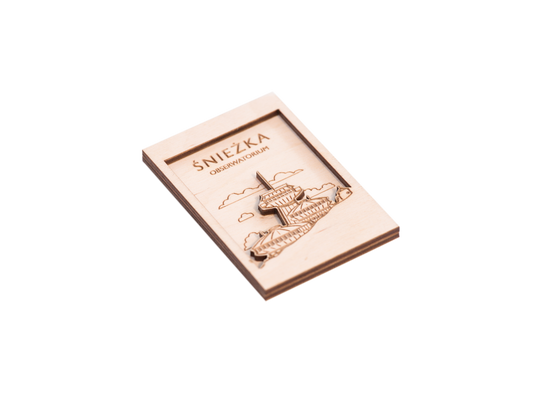 Magnes drewniany dwuwarstwowy - Śnieżka