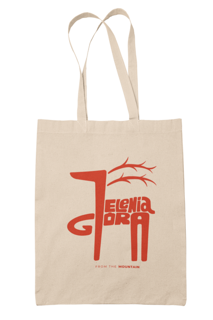 Eine Stofftasche mit dem Bild der Wang-Kirche