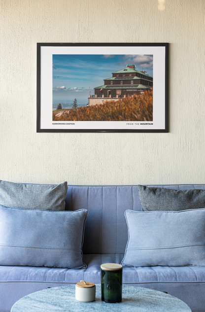 Plakat SCHRONISKO ODRODZENIE - Karkonoska Zastoja